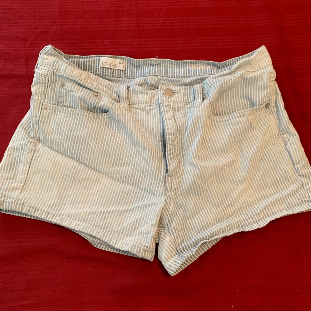 Gap striped booty shorts.